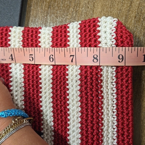 The SAK-Red/White/Blue Flag Crochet Knit Patriotic Shoulder Bag Satchel - Picture 14 of 16